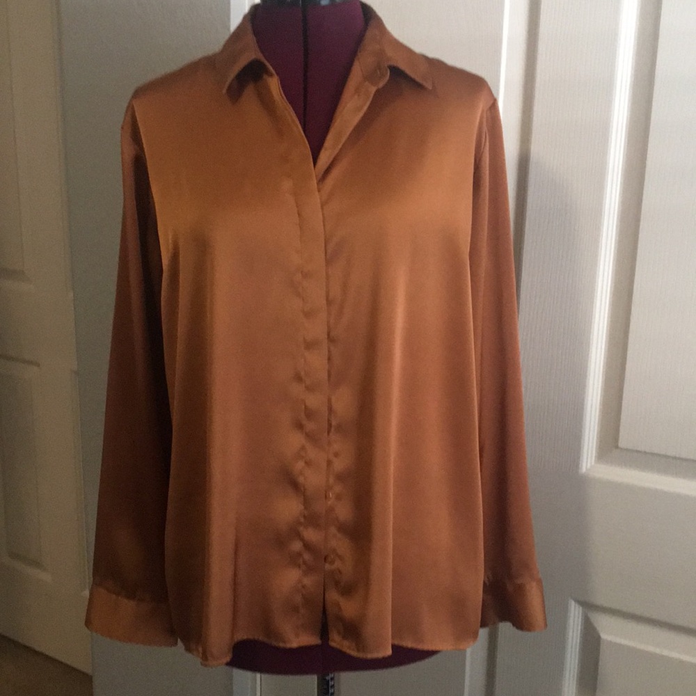 Gorgeous Orange/Brown Blouse